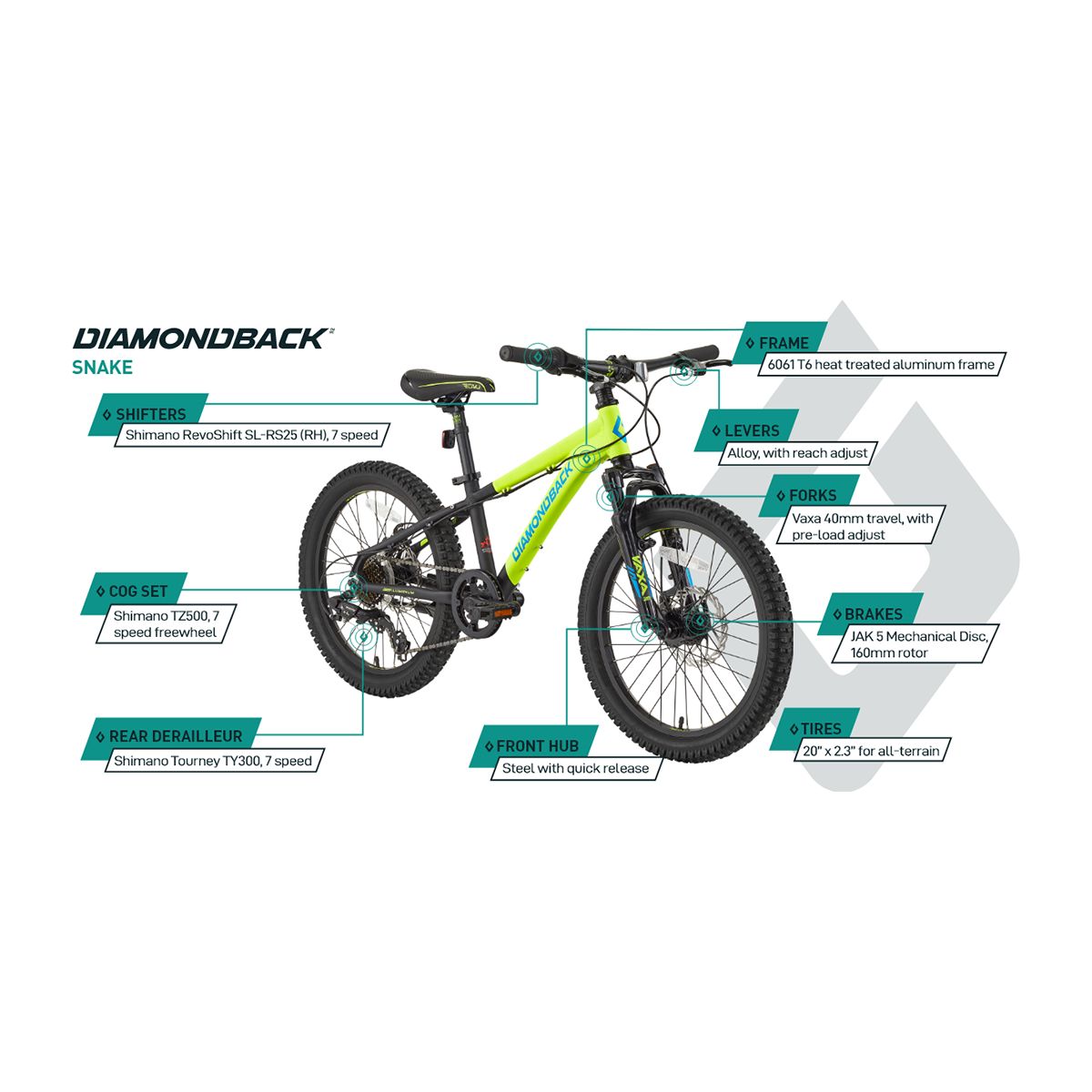 Diamondback Snake 20 Inch Junior Mountain Bike