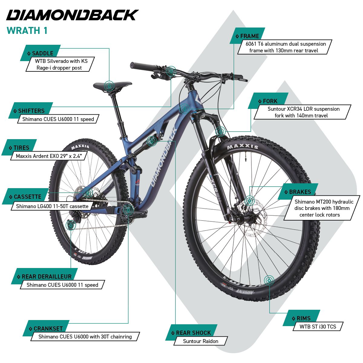 Diamondback Men's Wrath 1 29 Inch Mountain Bike