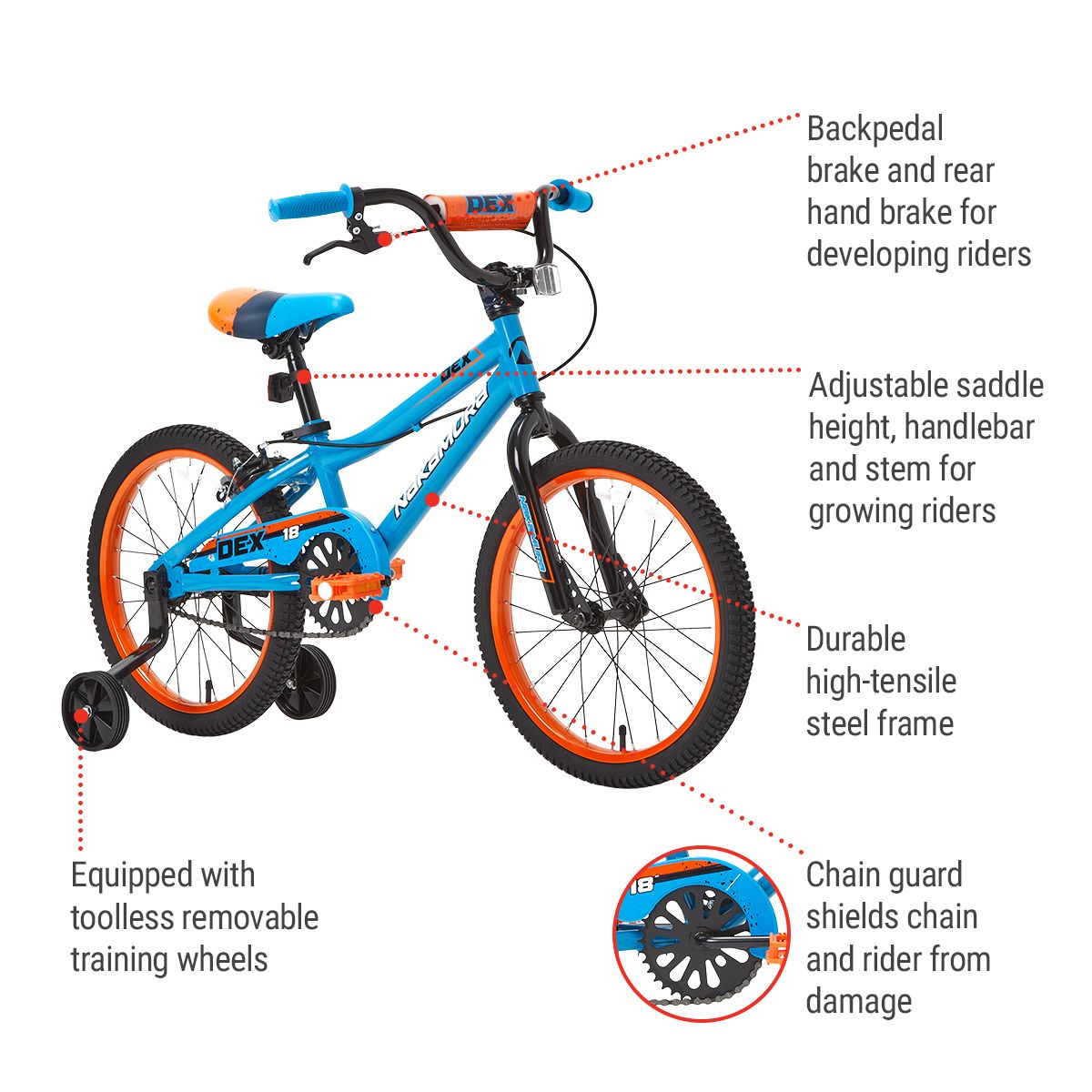Nakamura DEX 18" Junior  Bike Front_Angled_Right