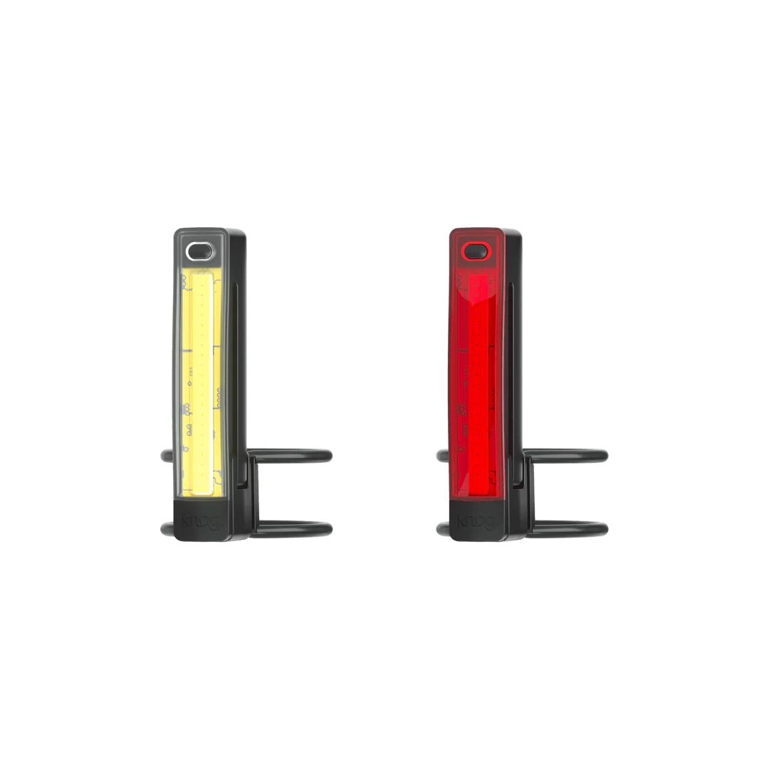 Knog Plus Twinpack Bike Lights, 40/20 Lumens Front_Angled_Left