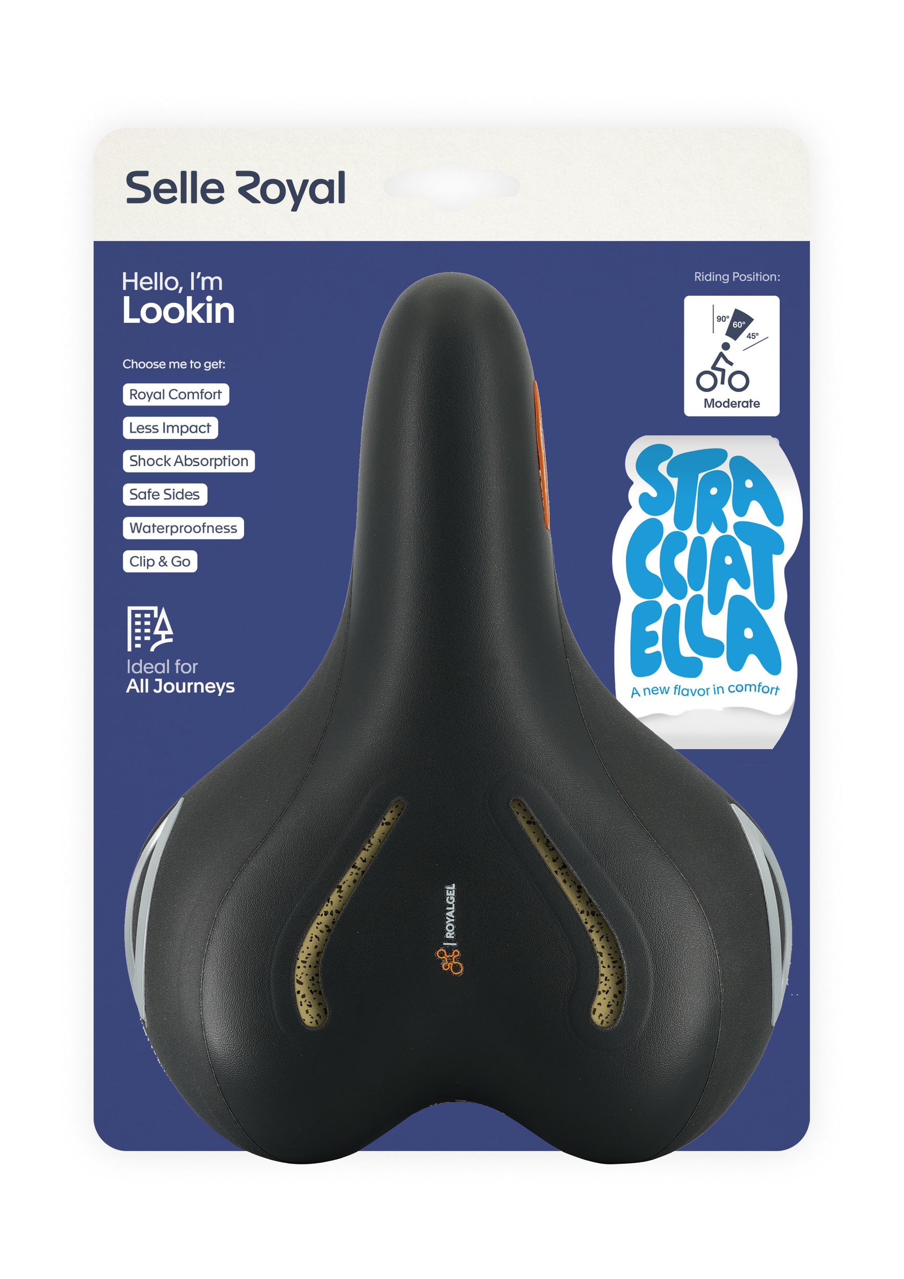 Selle Royal Lookin Moderate Comfortable Bike Saddle with Royalgel Padding