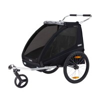 Thule Coaster XT 2-Seat Bike Trailer Front_Angled_Left