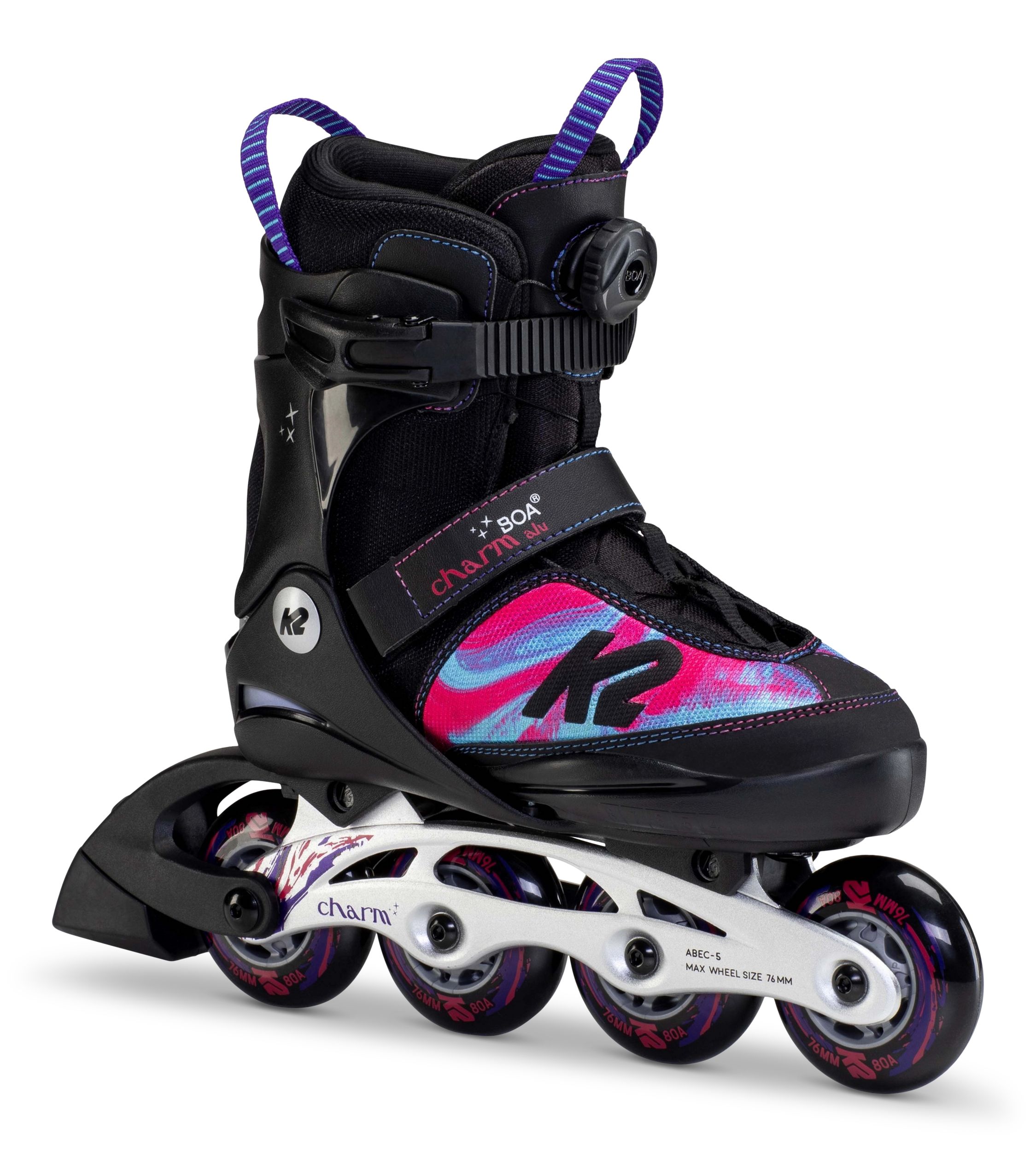 K2 Kids' Charm Adjustable Inline Skates