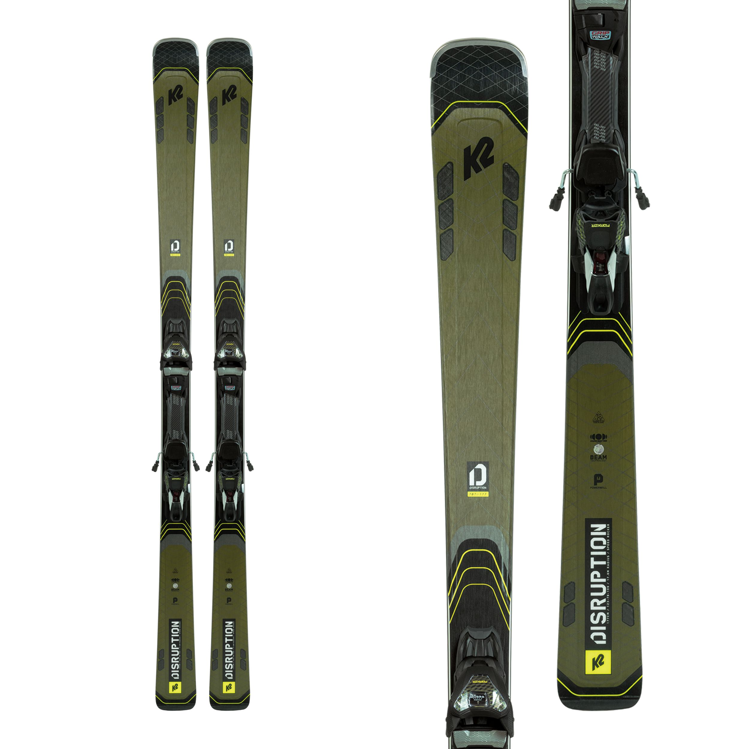 K2 Disruption 78TI Men's Skis 2020/21 & Marker MXC 12 TCX LT Bindings