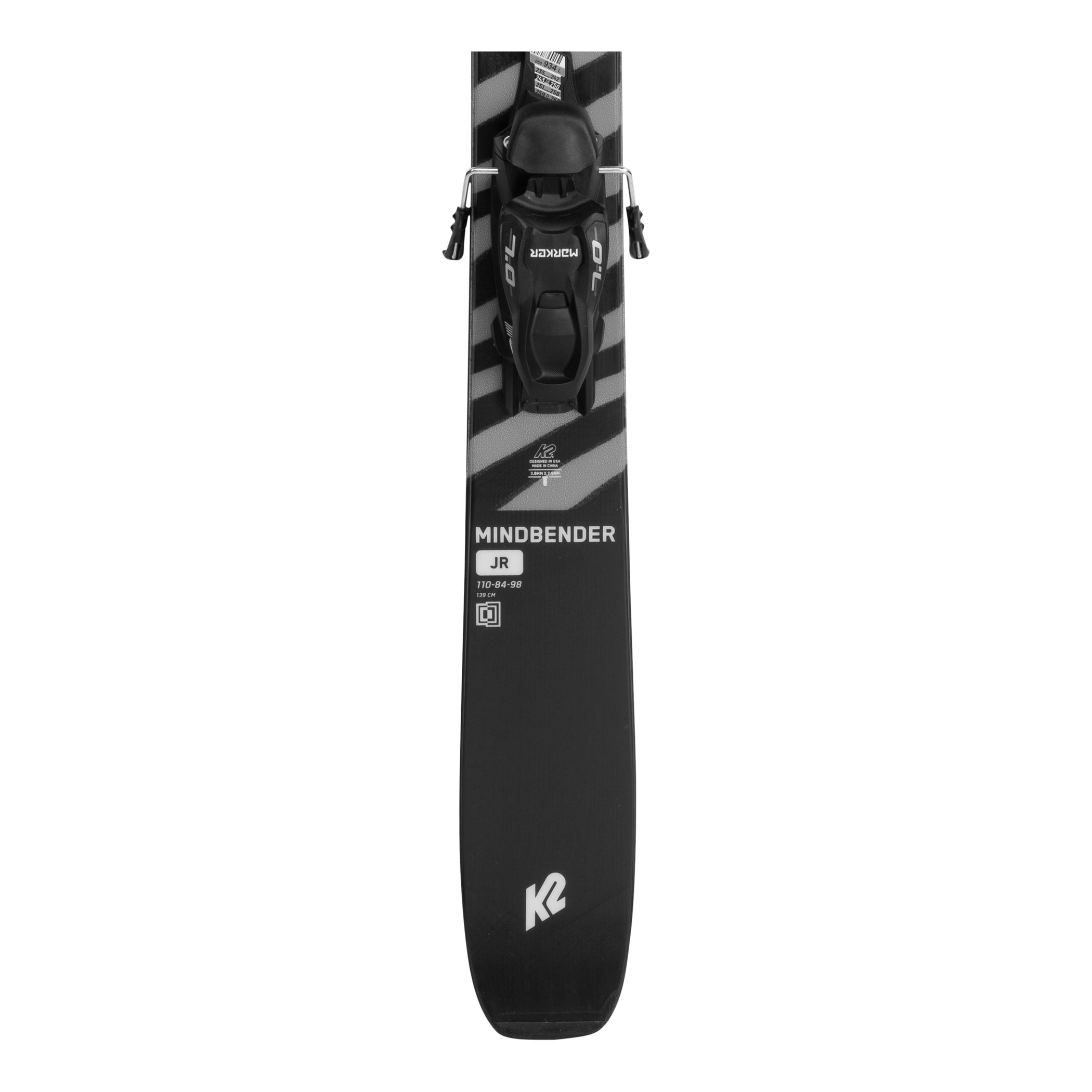 K2 Mindbender Junior Skis 2021/22 & Marker FDT Jr 7.0 Bindings