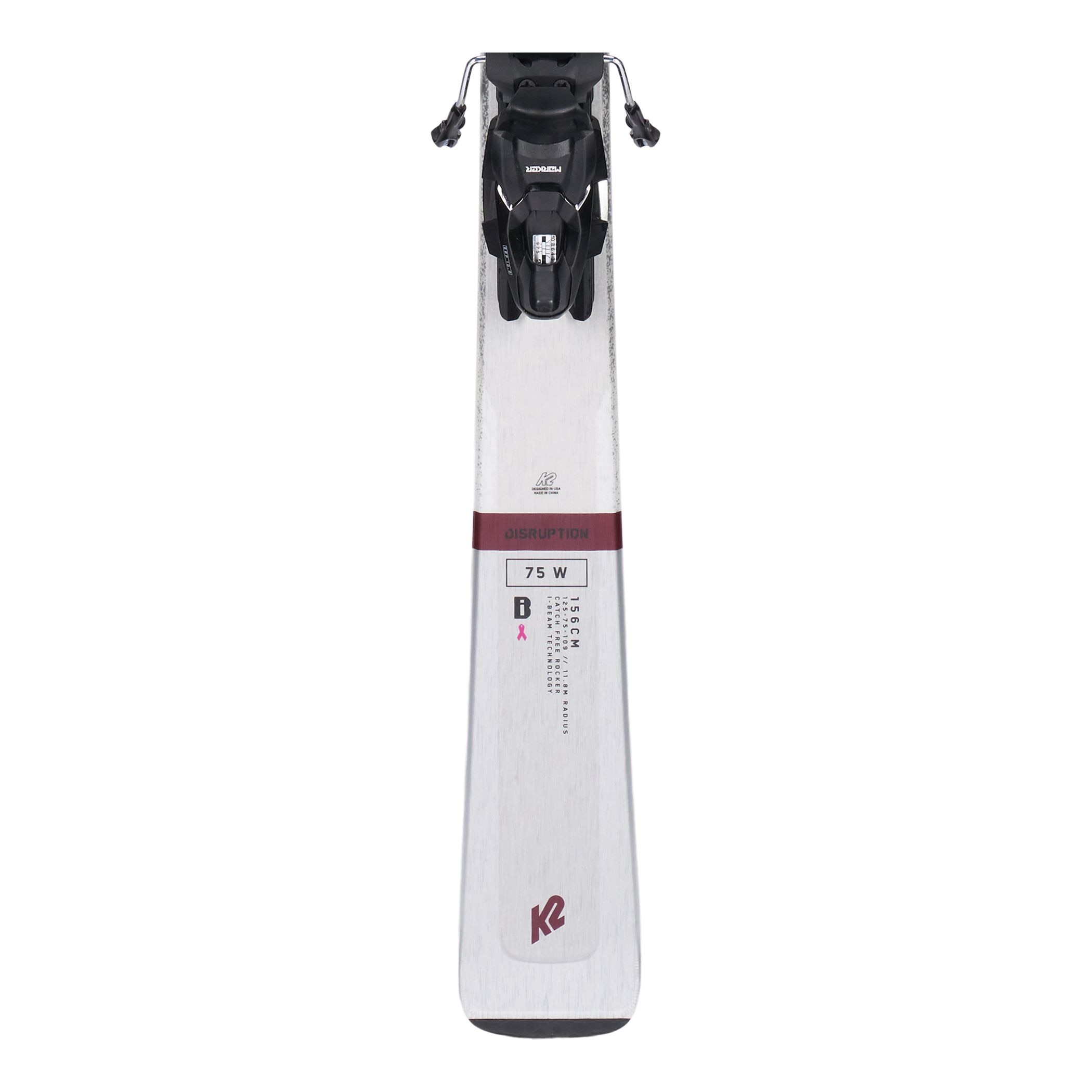 K2 Disruption 75 Alliance Women's Skis 2023 & Marker ERP 10 Bindings