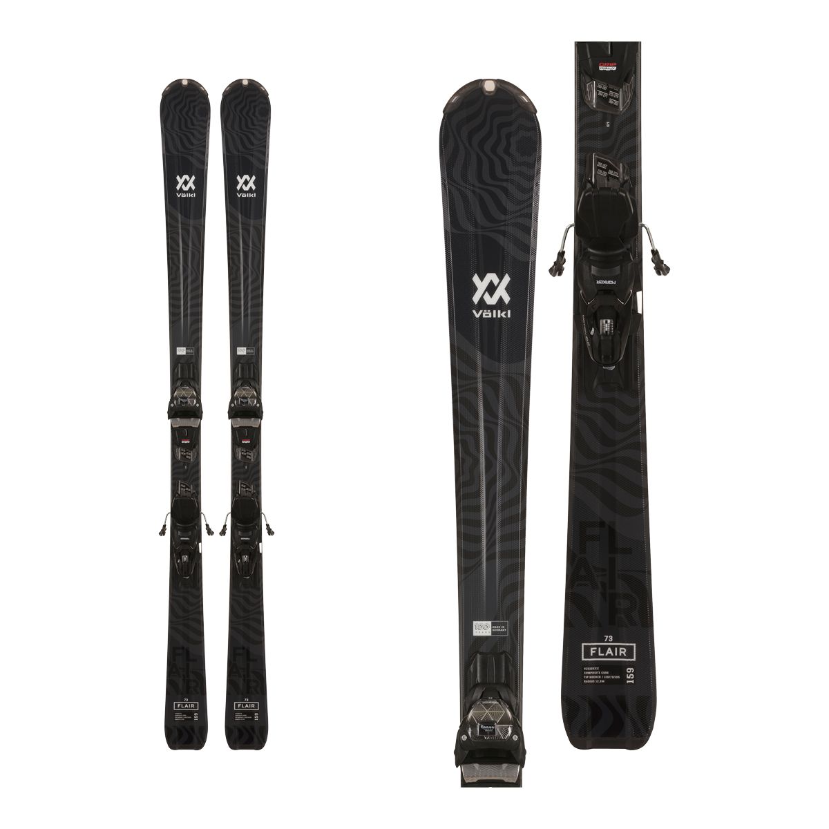 Volkl Women's Kit Flair Recreational Skis 2024 With VMotion 9 Bindings ...