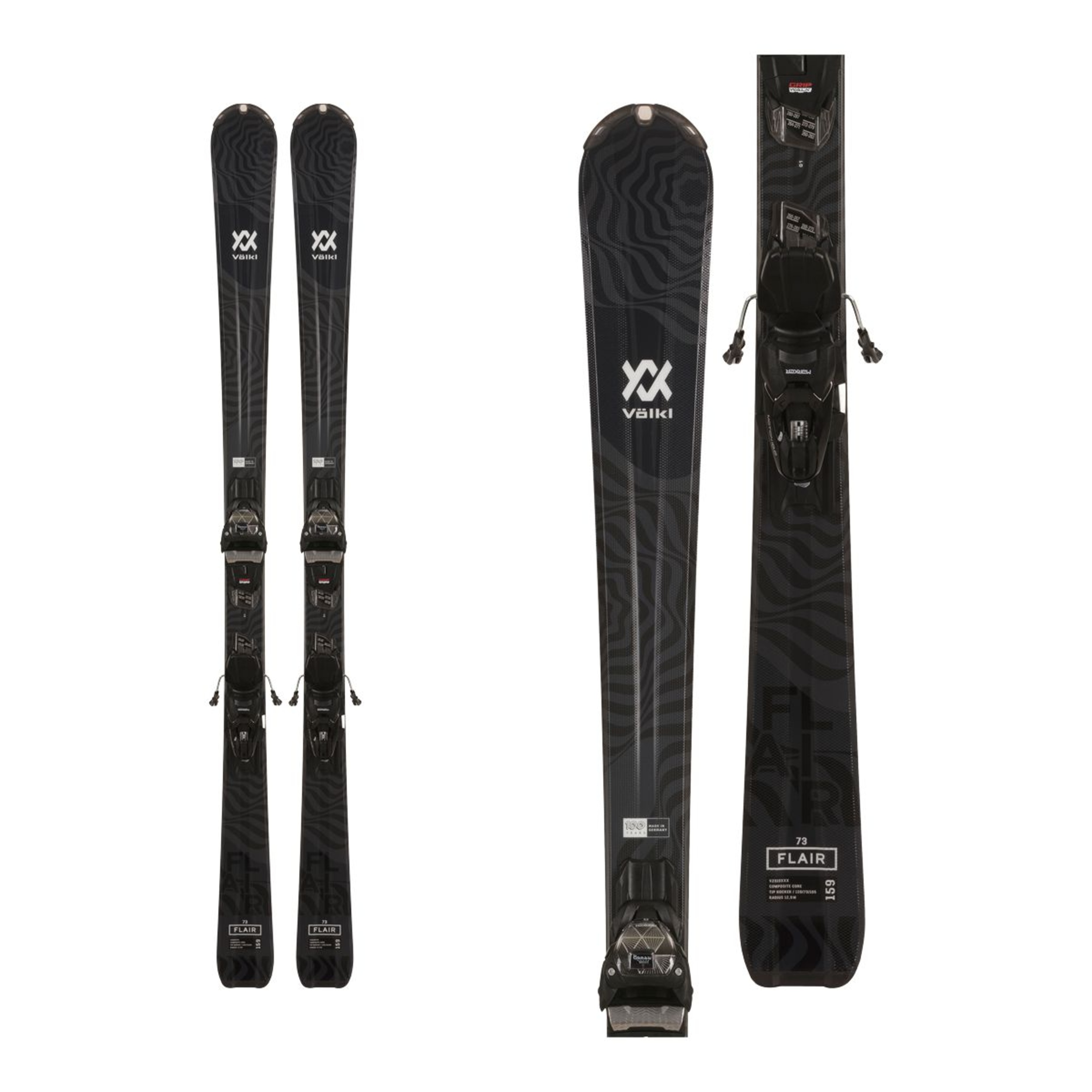 Volkl Women's Kit Flair Recreational Skis 2024 With VMotion 9 Bindings