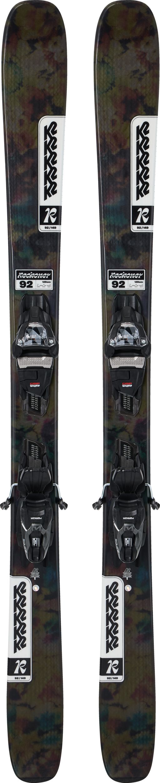 K2 Reckoner 92 Men's Skis 2025 & Squire 10 Bindings