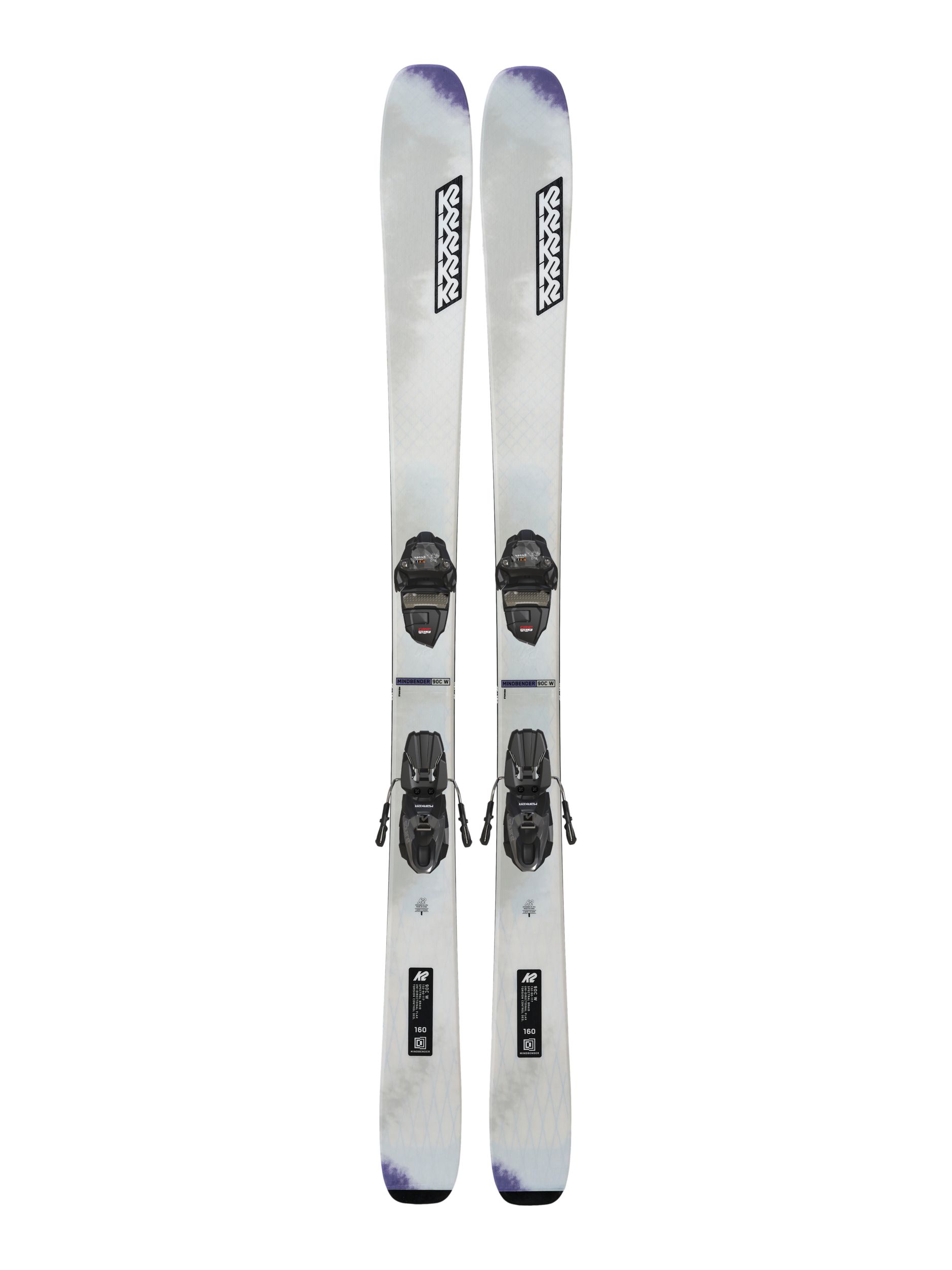 K2 Mindbender 90C Women's Skis 2024 & Squire 10 Bindings