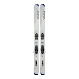 K2 Mindbender 90C Women's Skis 2024 & Squire 10 Bindings Overhead_Flat