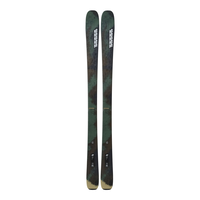 K2 Mindbender 85 Women's Skis 2024 & Squire 10 Bindings Overhead_Flat