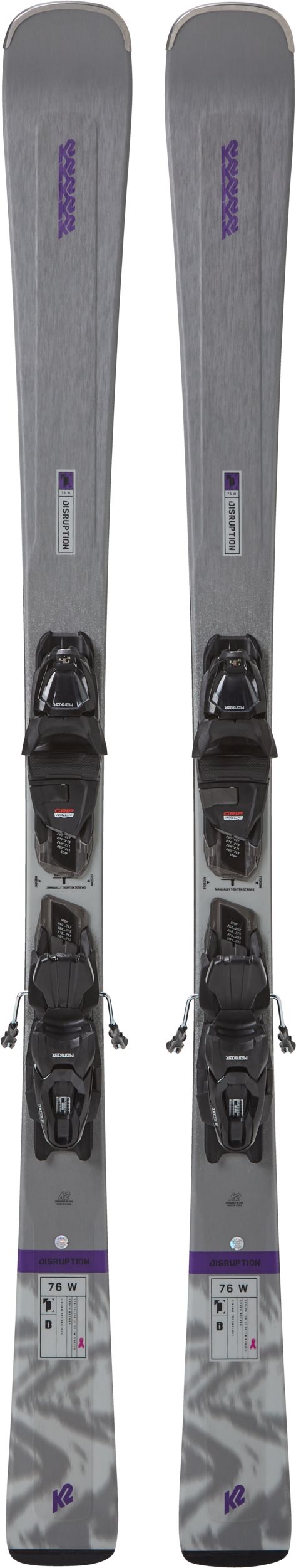 K2 Disruption 76 Women's Skis 2024 & ERP 10 Bindings