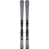K2 Disruption 76 Women's Skis 2024 & ERP 10 Bindings Overhead_Flat