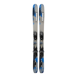 K2 Mindbender Junior Skis 2024 & FDT 7.0 Bindings Overhead_Flat