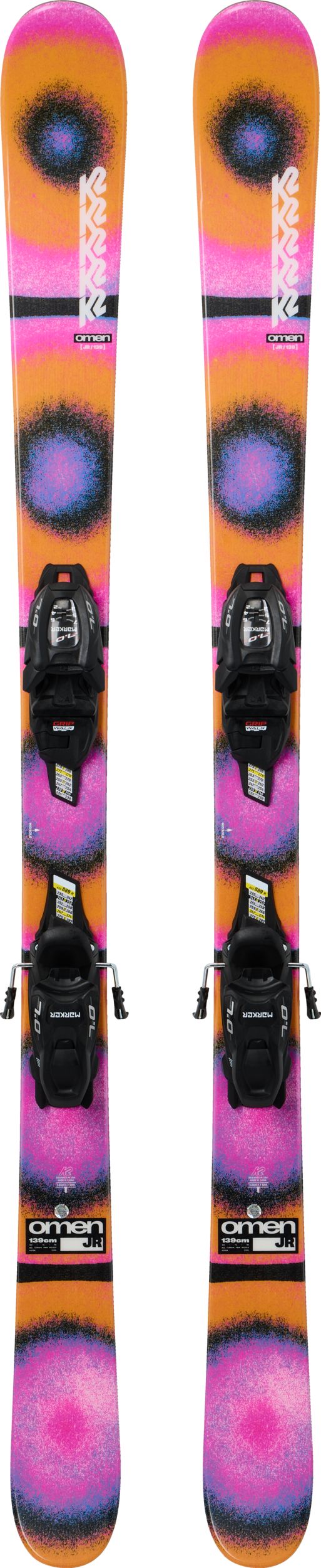 K2 Omen Junior Skis 2024 & FDT 7.0 Bindings
