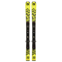 Völkl Racetiger Junior Skis 2024 with vMotion 4.5 Bindings Overhead_Flat