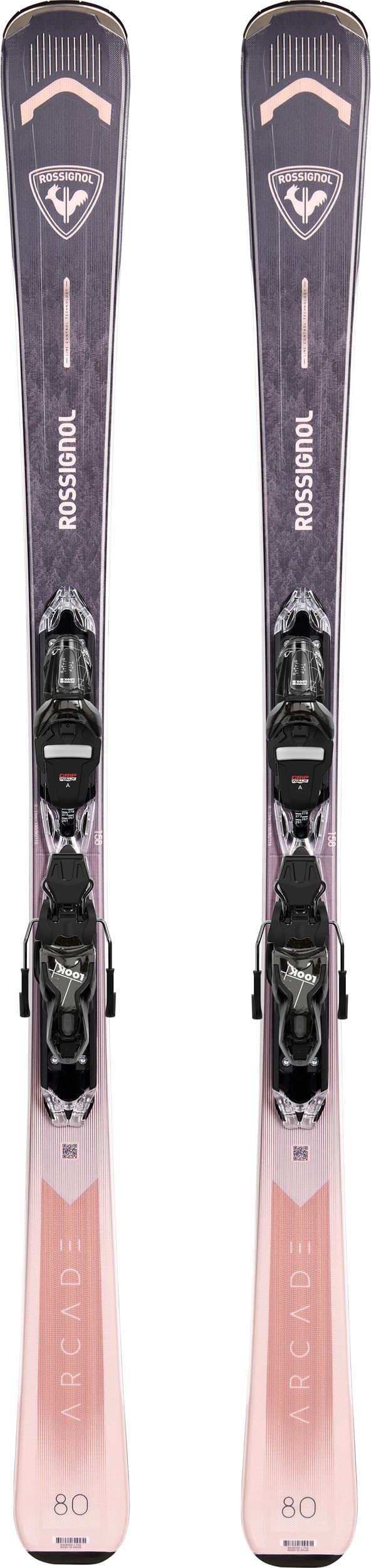 Rossignol Arcade 80 Women's Skis 2025 & Xpress Bindings Overhead_Flat