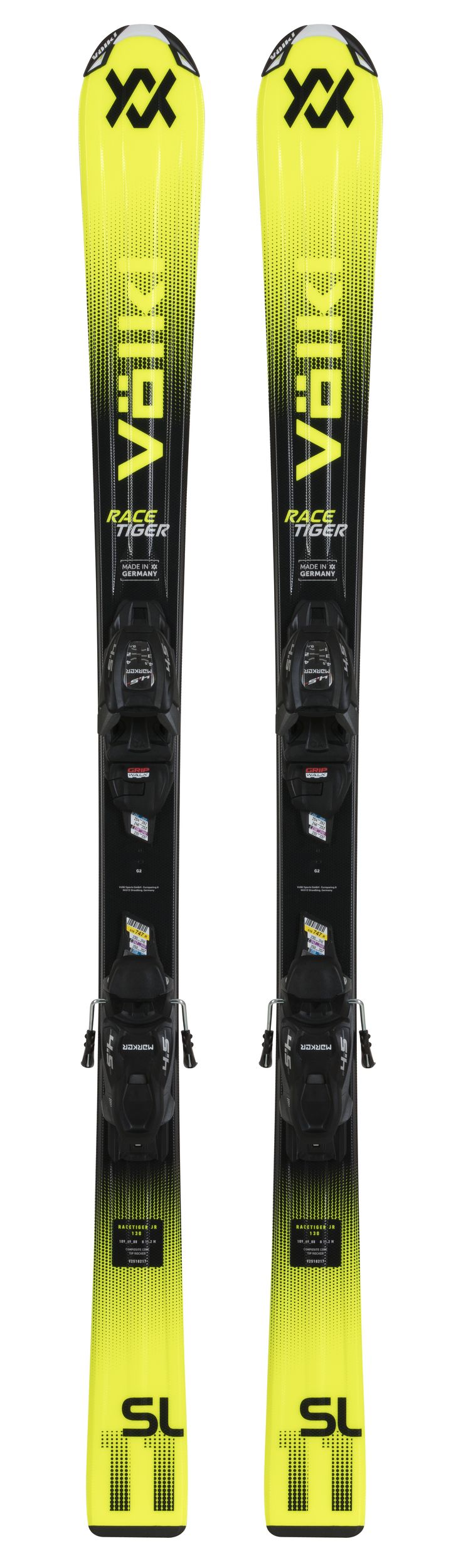 Völkl Racetiger Junior Skis 2020/21 & Marker 4.5 Vmotion Junior