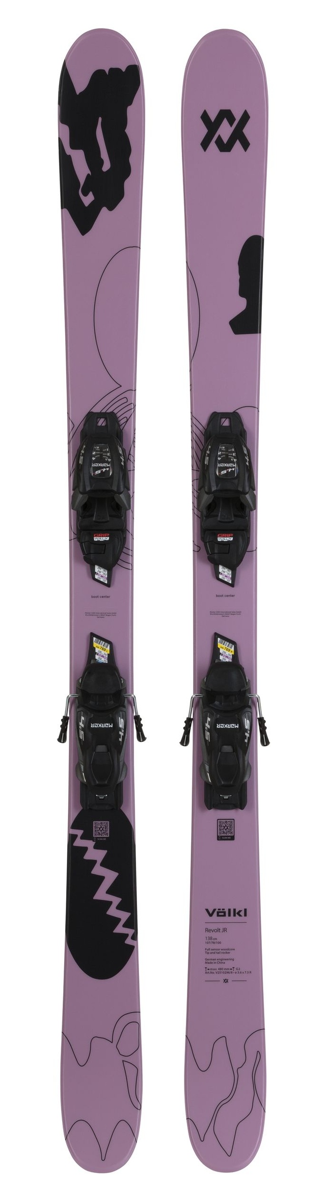 Volkl Revolt Junior Skis  & Urban vMotion Bindings