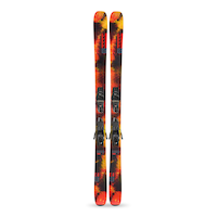K2 Reckoner Men's 92 Flex Skis & Quikclik Free Bindings Overhead_Flat