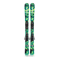 K2 Omen Junior Skis  & FDT 7 Bindings Overhead_Flat
