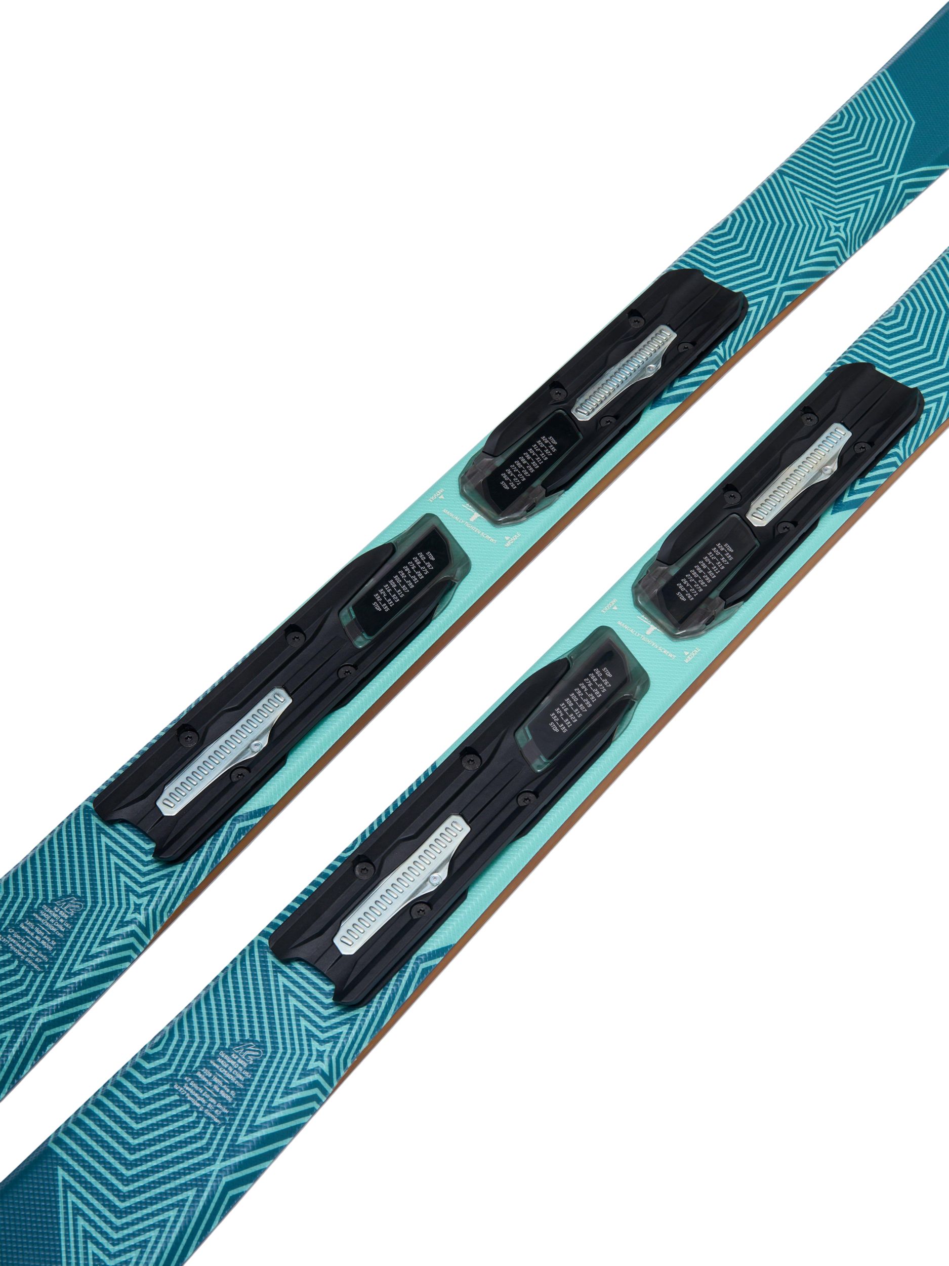 K2 Blur 76 Women's Skis & Quikclik Free Bindings for High-Speed Piste Performance