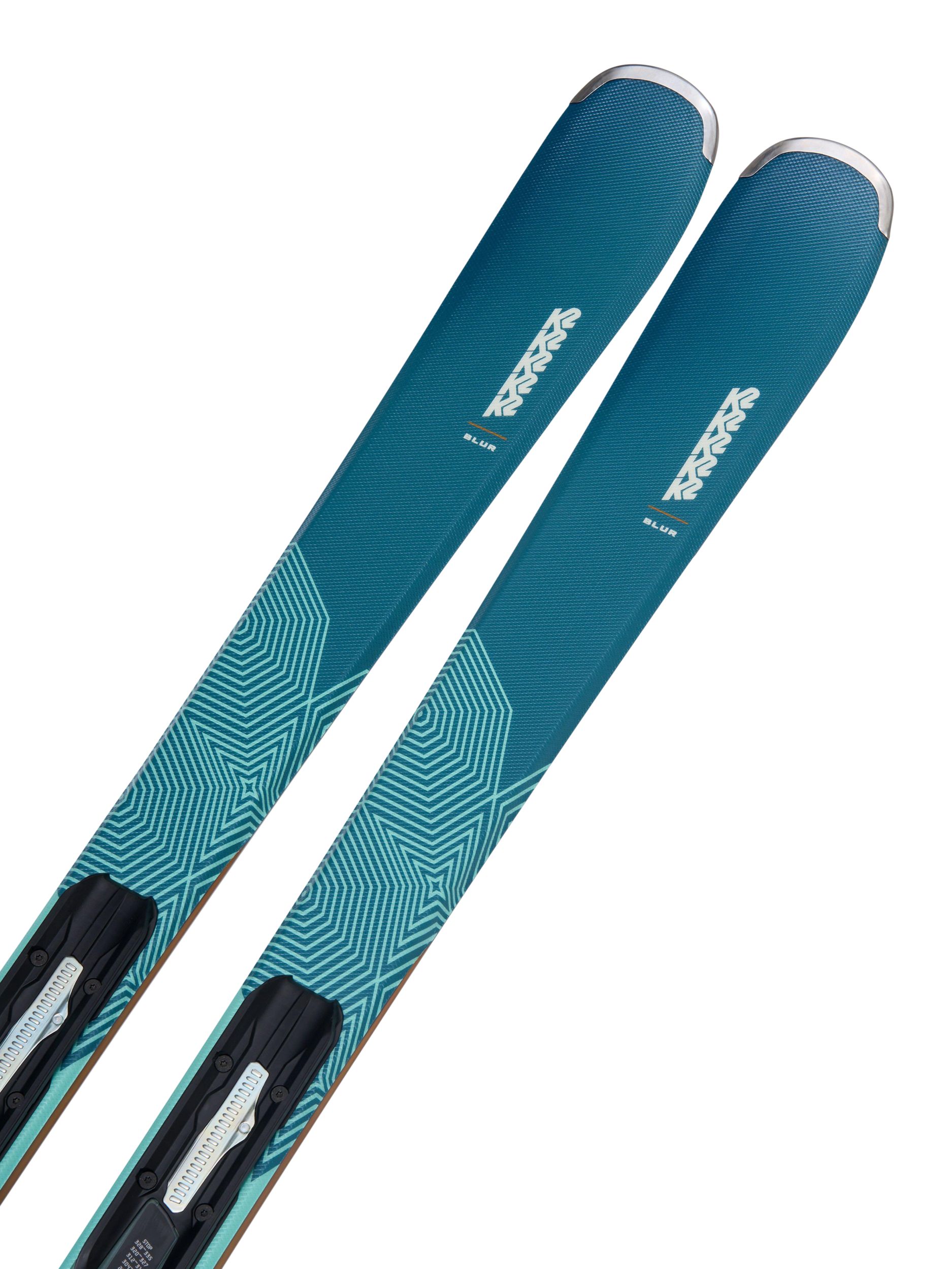 K2 Blur 76 Women's Skis & Quikclik Free Bindings for High-Speed Piste Performance
