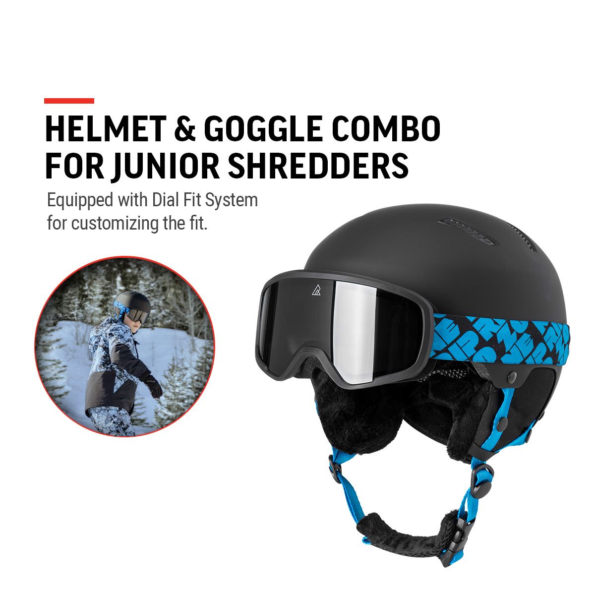 Ripzone Ace Kids Ski & Snowboard Helmet & Goggles Combo 2024