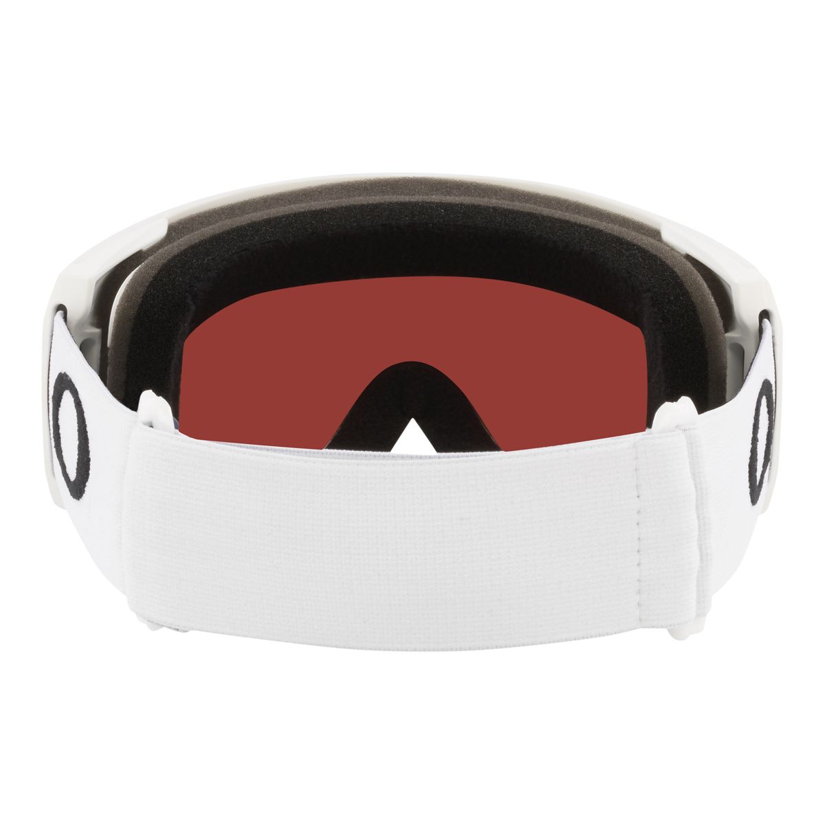 Oakley Line Miner™ Women's Ski & Snowboard Goggles 2023 White with Prism Rose Gold Lens Back_Flat