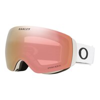 Oakley Flight Deck Ski & Snowboard Goggles 2023 White with Prizm Rose Gold Lens Front_Three_Fourths_Angled_Left