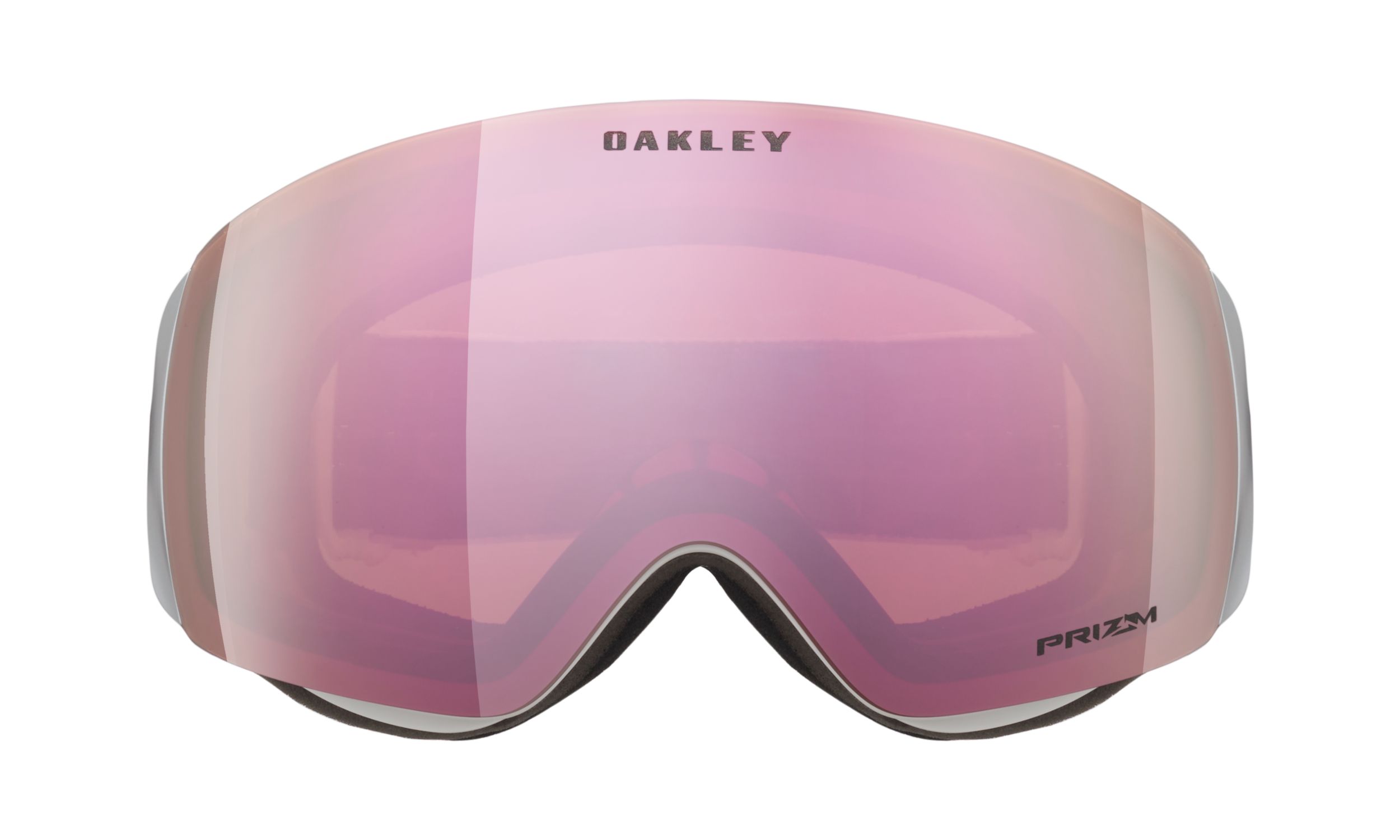 Oakley Flight Deck Ski & Snowboard Goggles 2023 White with Prizm Rose Gold Lens Front_Flat