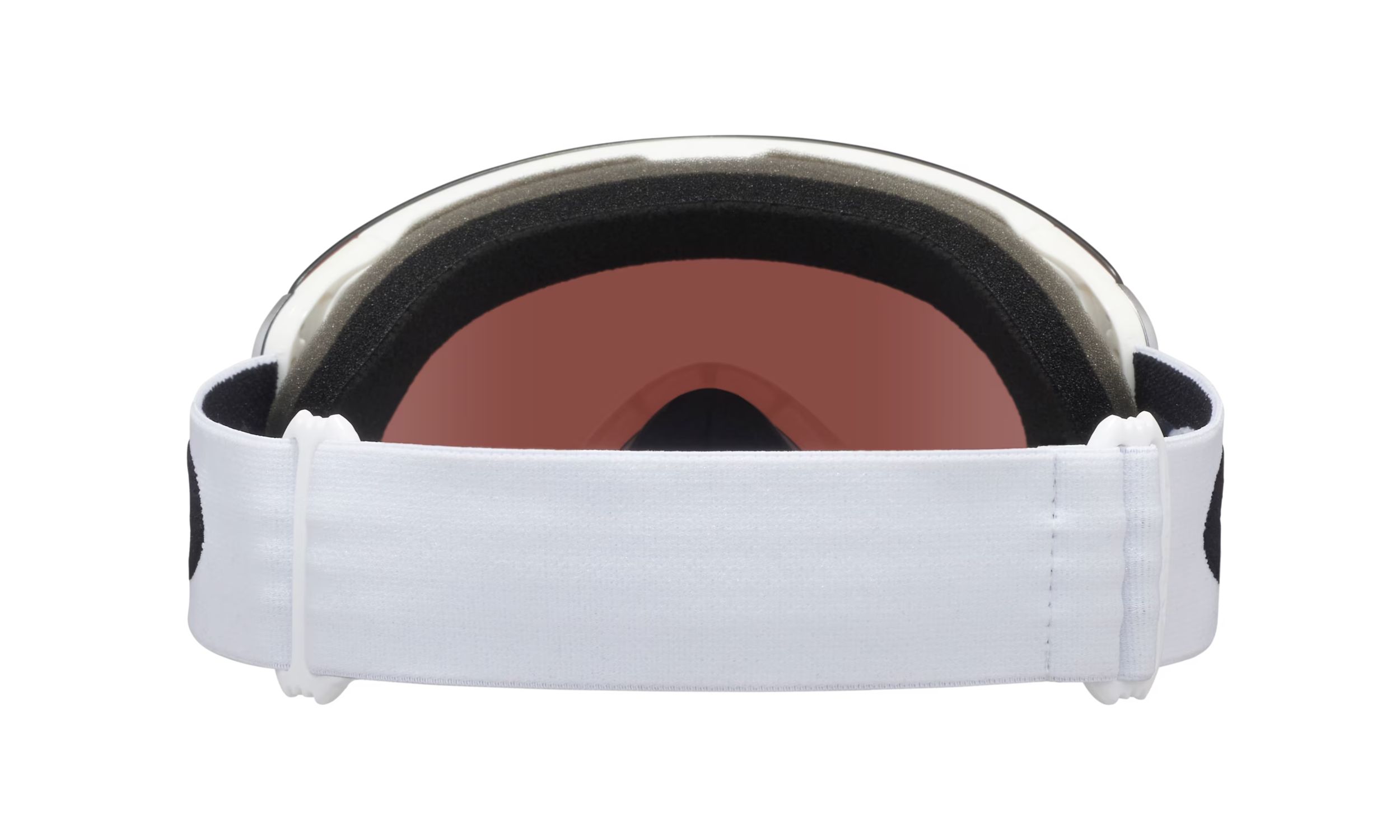 Oakley Flight Deck Ski & Snowboard Goggles 2023 White with Prizm Rose Gold Lens Back_Flat