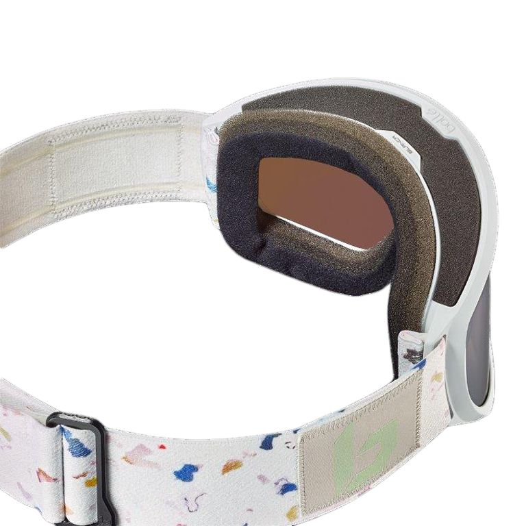 Bolle Eco Blanca Women's Ski & Snowboard Goggles 2023/24 Ice White with Black Chrome Lens CloseUp