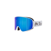 Red Bull SPECT Men's Rush Ski & Snowboard Goggles 2023/24 Blue Snow Brown with Blue Mirror Lens Front_Three_Fourths_Angled_Left