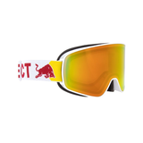 Red Bull SPECT Men's Rush Ski & Snowboard Goggles 2023/24 Blue Snow Brown with Blue Mirror Lens Front_Three_Fourths_Angled_Right