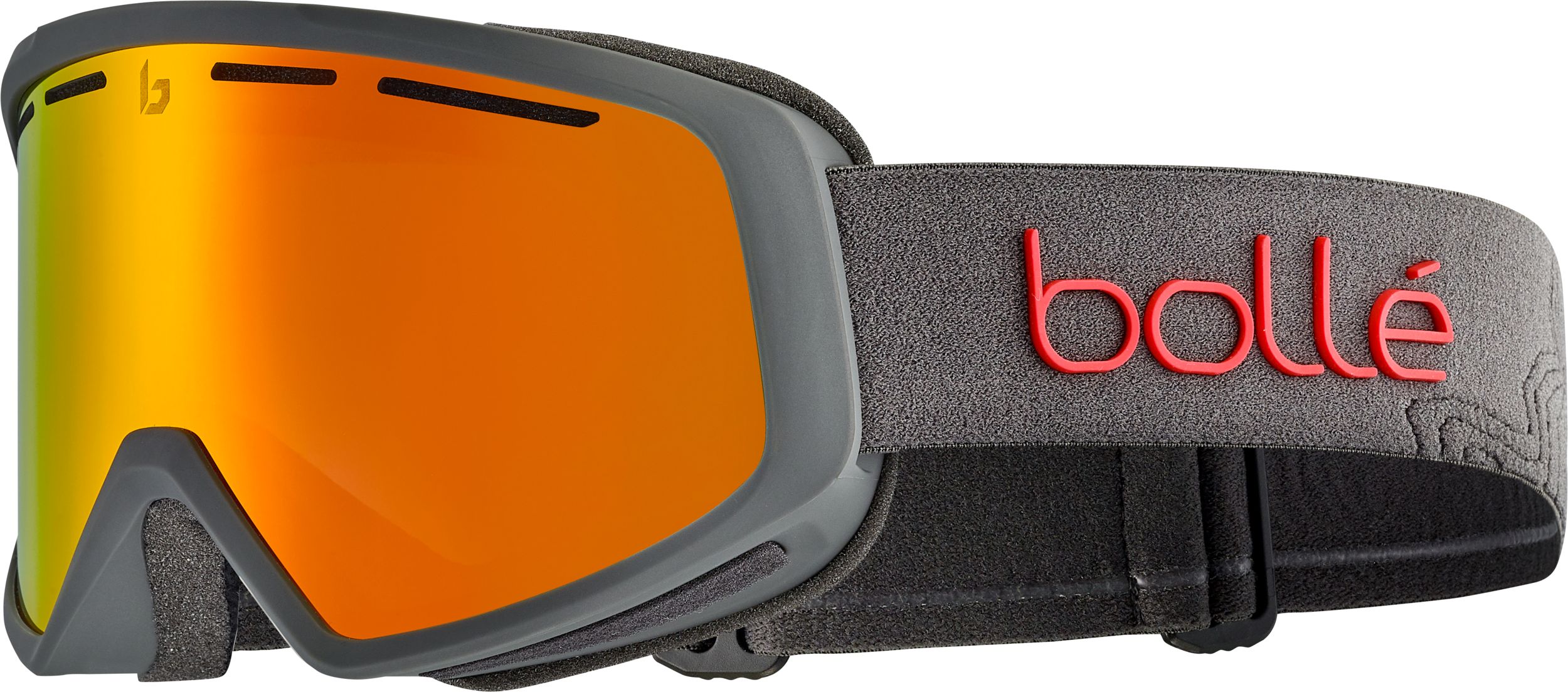 Bolle Cascade Ski & Snowboard Goggles 2023/24 Titanium with Sunrise Lens Front_Three_Fourths_Angled_Left