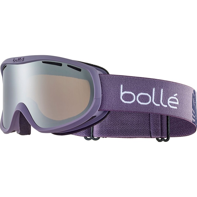 Bolle Sierra Women's Ski & Snowboard Goggles 2023/24 Plum with Black Chrome Lens Front_Three_Fourths_Angled_Left