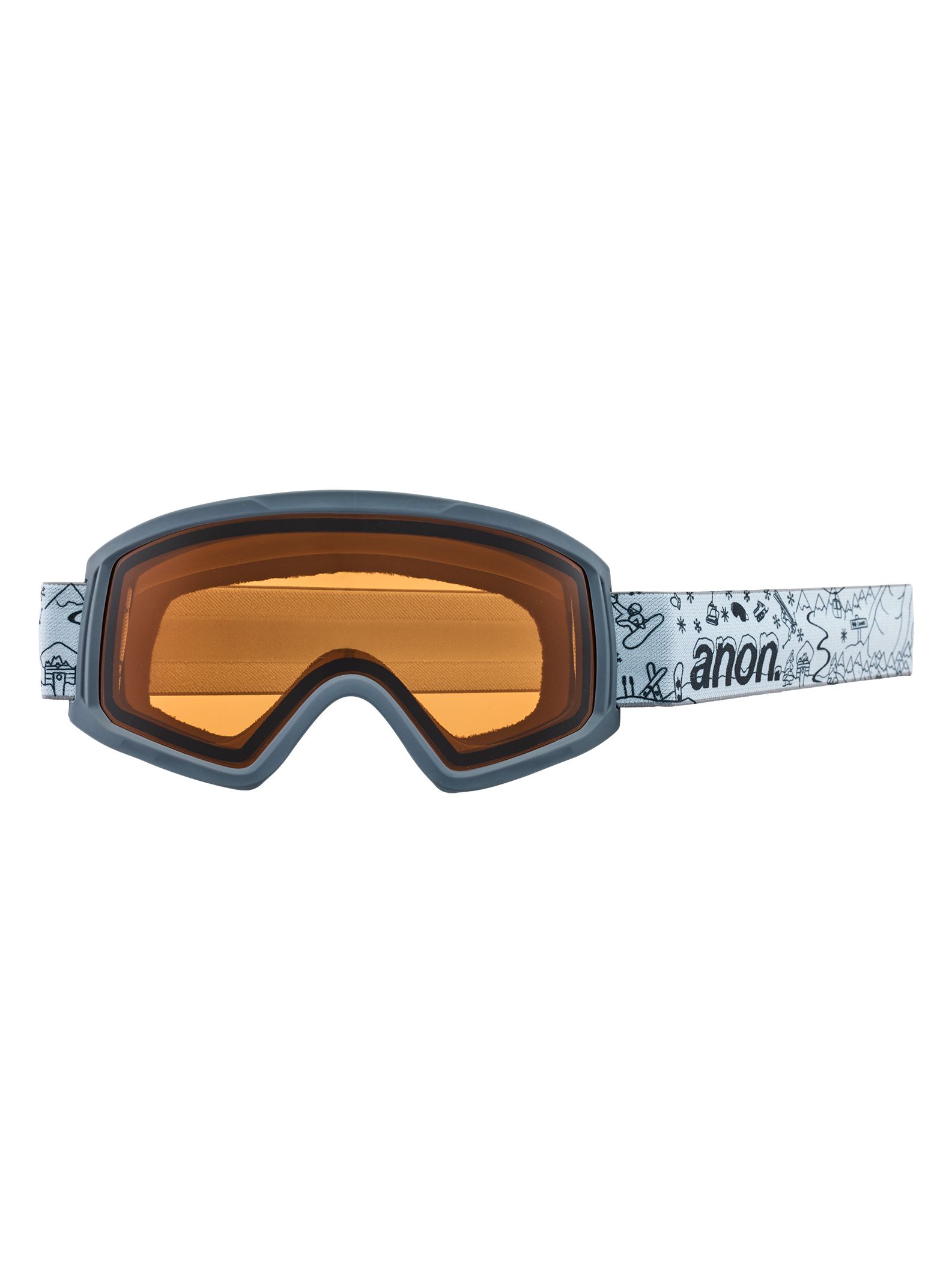 Anon Tracker 2.0 Ski & Snowboard Goggles 2025 Resort with Amber Lens Front_Flat