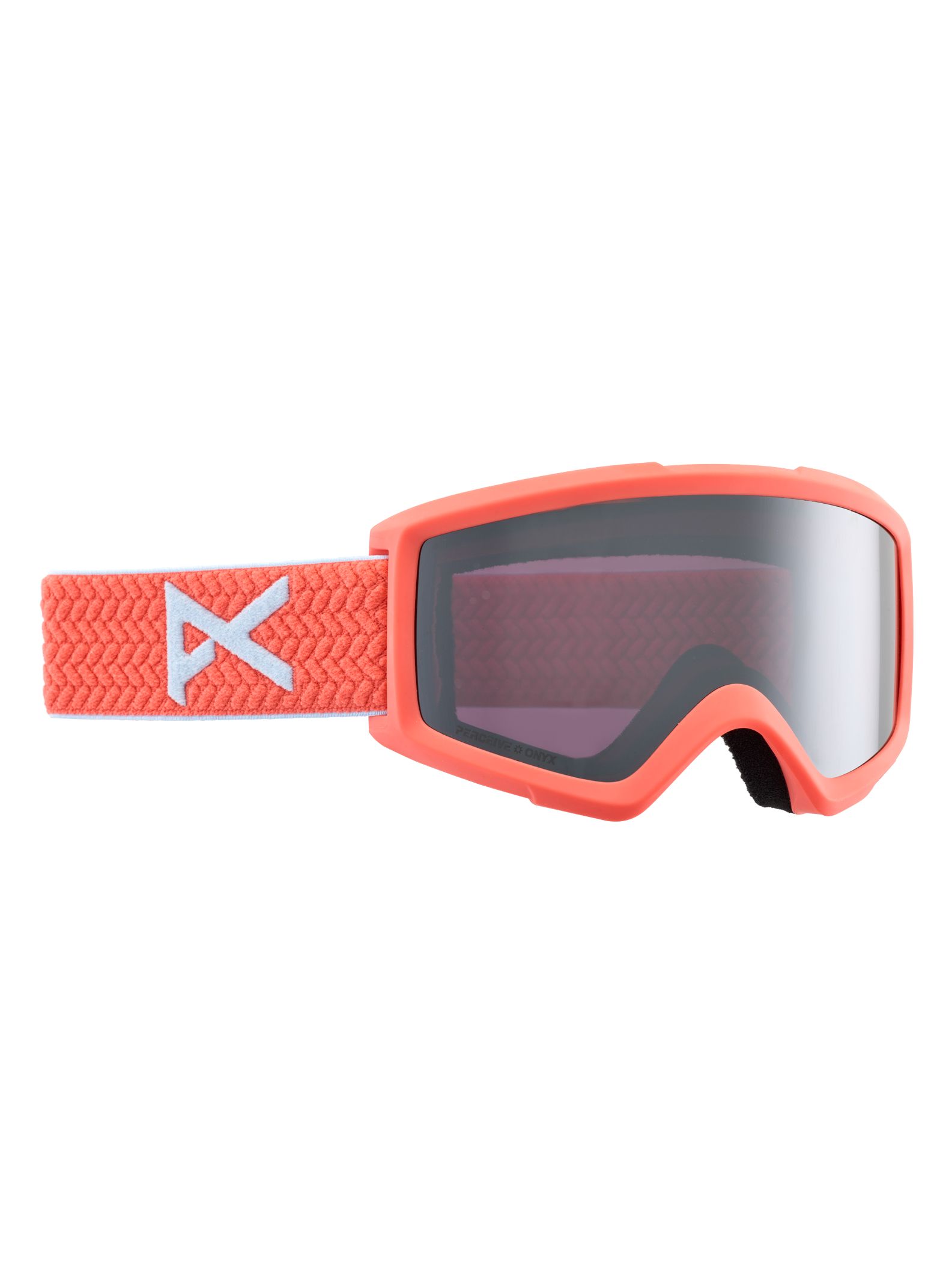 Anon Helix 2.0 Women's Ski & Snowboard Goggles 2025 Peach with Sunny Onyx Lens + Bonus Lens Front_Angled_Right