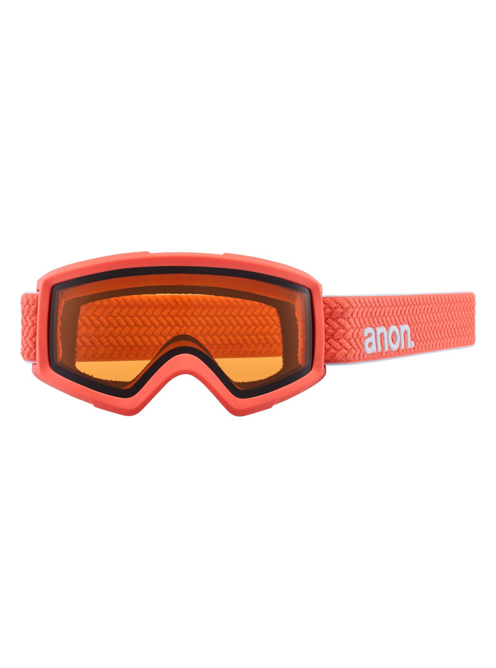 Anon Helix 2.0 Women's Ski & Snowboard Goggles 2025 Peach with Sunny Onyx Lens + Bonus Lens Front_Flat