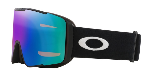 Oakley Line Miner™ Pro L Ski & Snowboard Goggles 2024 Black with Argon & Iced Iridium Lens Front_Three_Fourths_Angled_Left