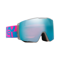 Oakley Line Miner™ Pro L Ski & Snowboard Goggles 2024 Black Pink with Sapphire & Ice Lens Front_Angled_Right