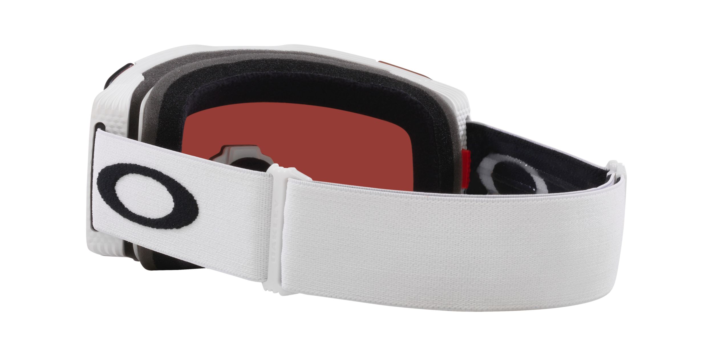 Oakley Line Miner™ Pro M Women's Ski & Snowboard Goggles 2024 White with Sapphire & Rose Lens Back_Angled_Left