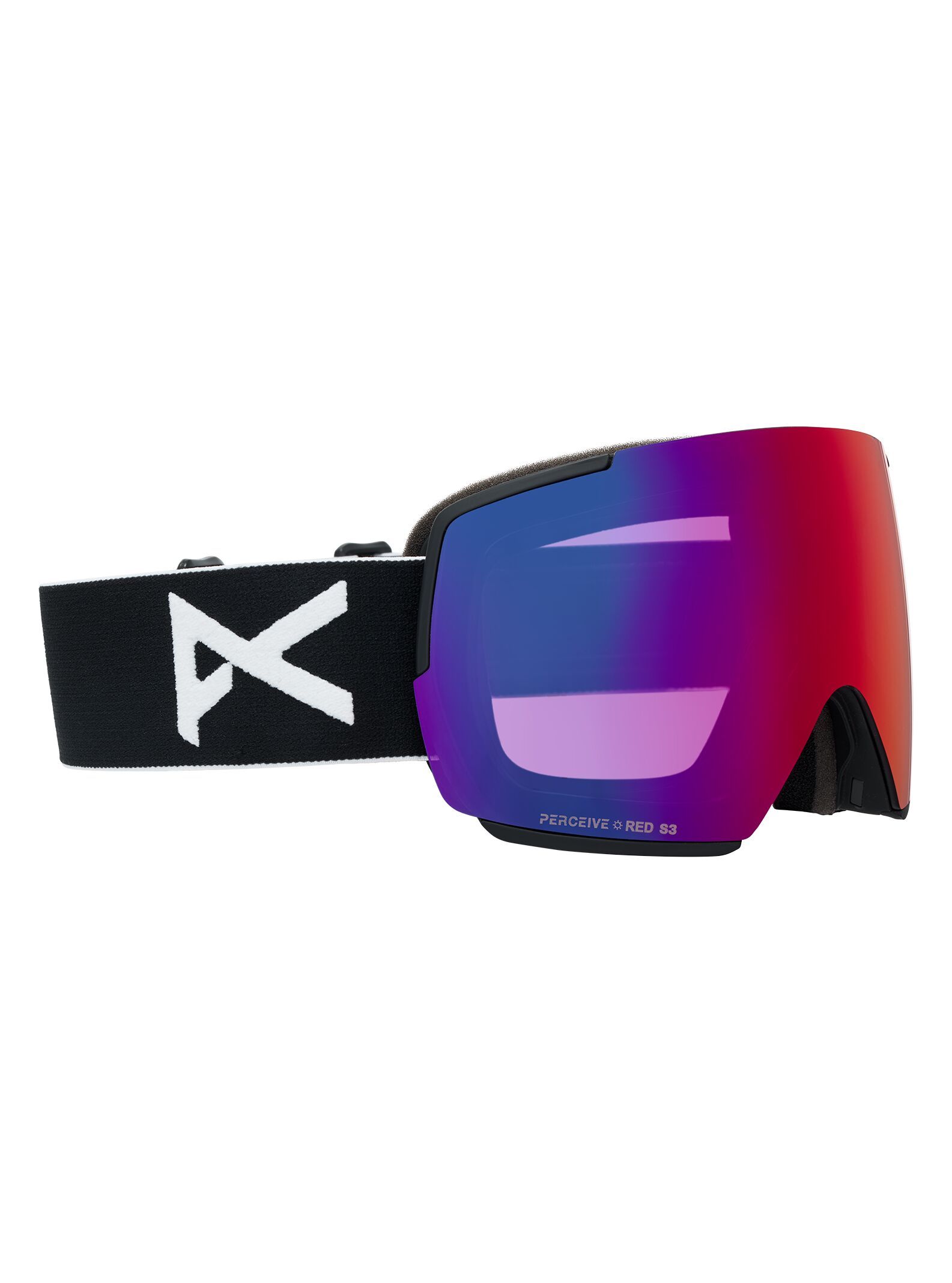 Anon M5 Toric Ski & Snowboard Goggles - Black With Sunny Red Lens + Mfi® Face Mask + Bonus Anti-Fog Ski Goggles Lens Front_Angled_Right