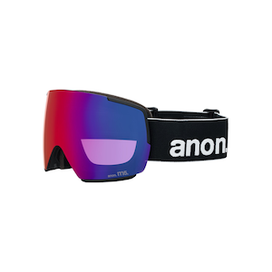 Anon M5 Toric Ski & Snowboard Goggles - Black With Sunny Red Lens + Mfi® Face Mask + Bonus Anti-Fog Ski Goggles Lens