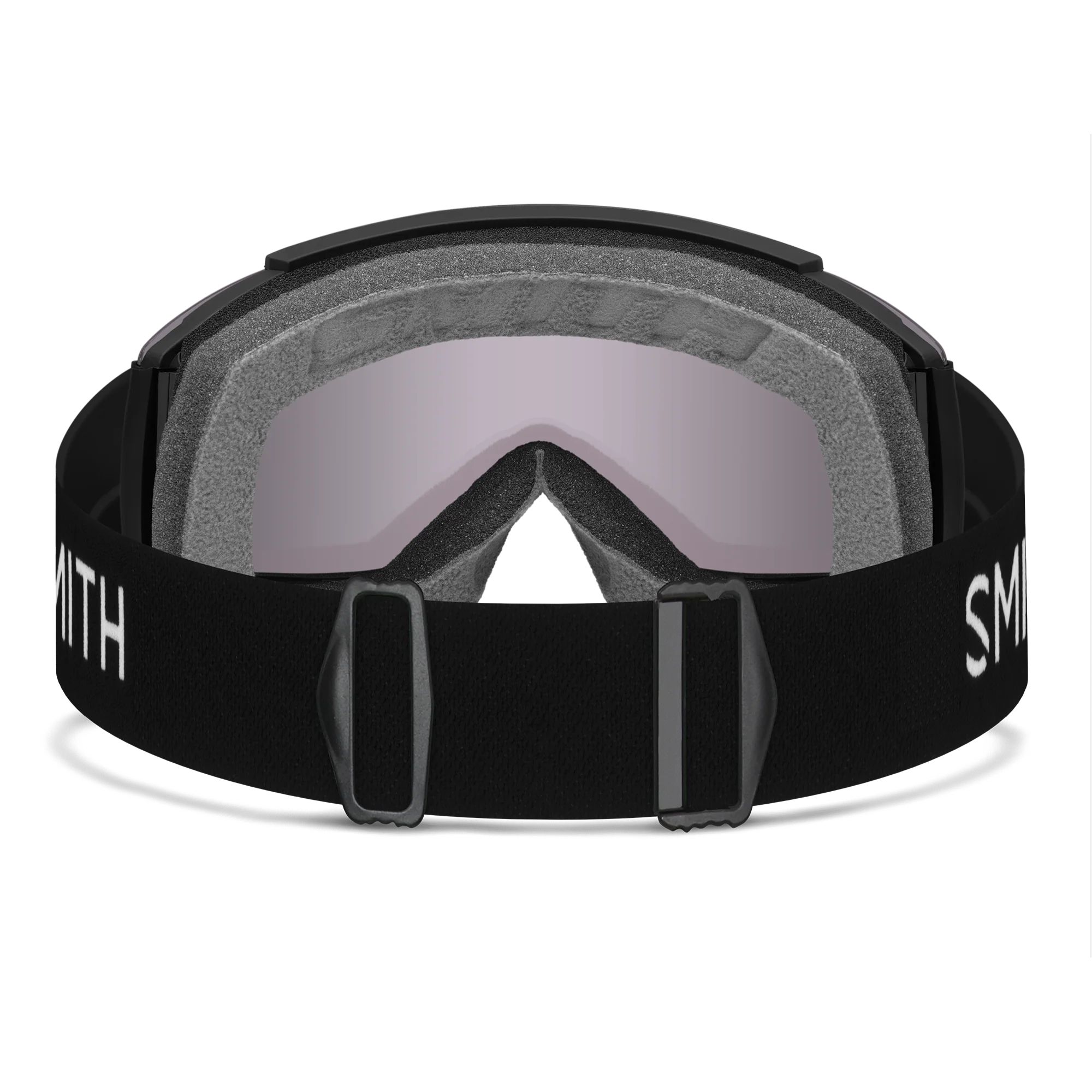 Smith Squad Ski & Snowboard Goggles - Black with Everyday Blue Mirror Lens Back_Flat