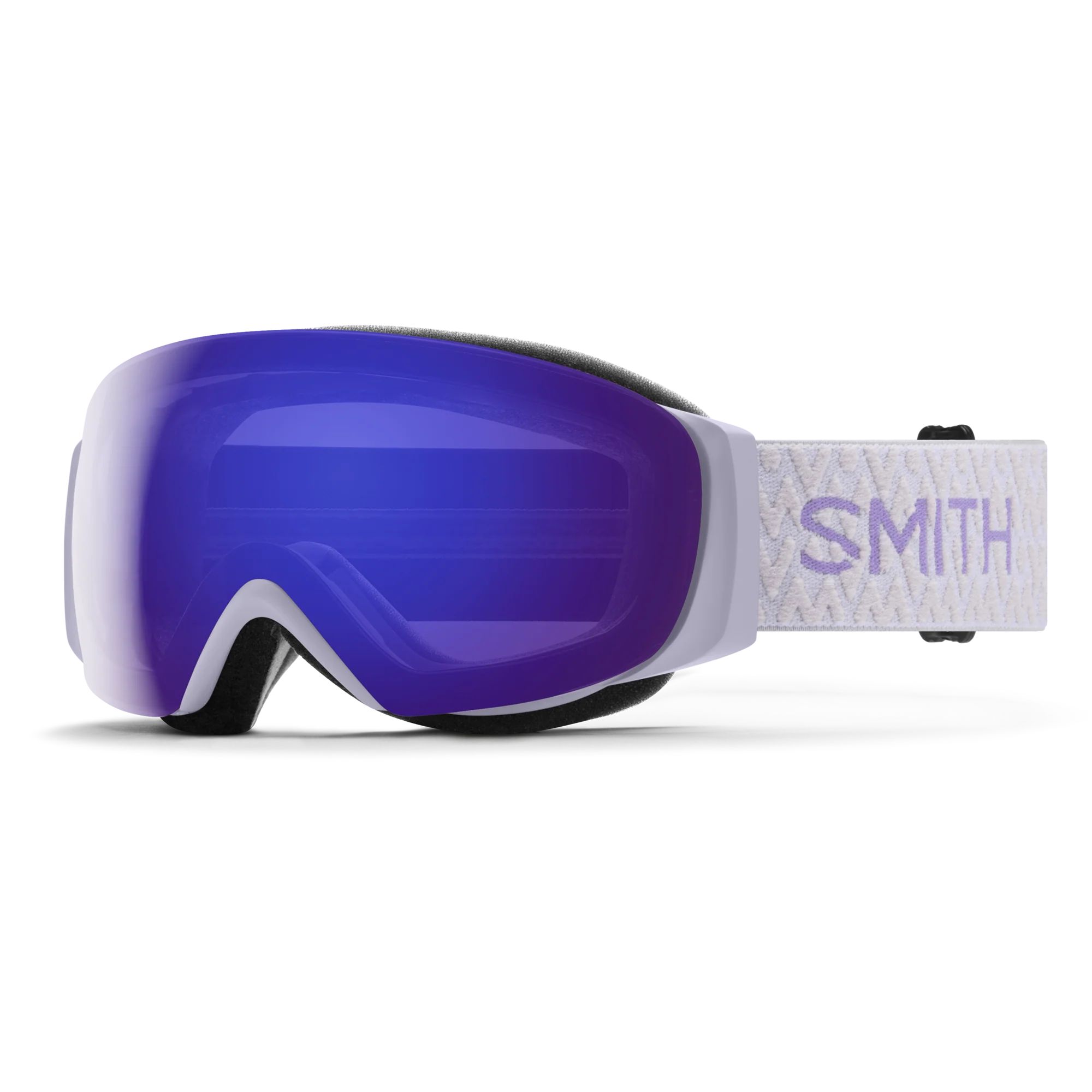 Smith I/O MAG S Women's Ski & Snowboard Goggles - Lunar Fog with Violet Mirror Lens Front_Angled_Left