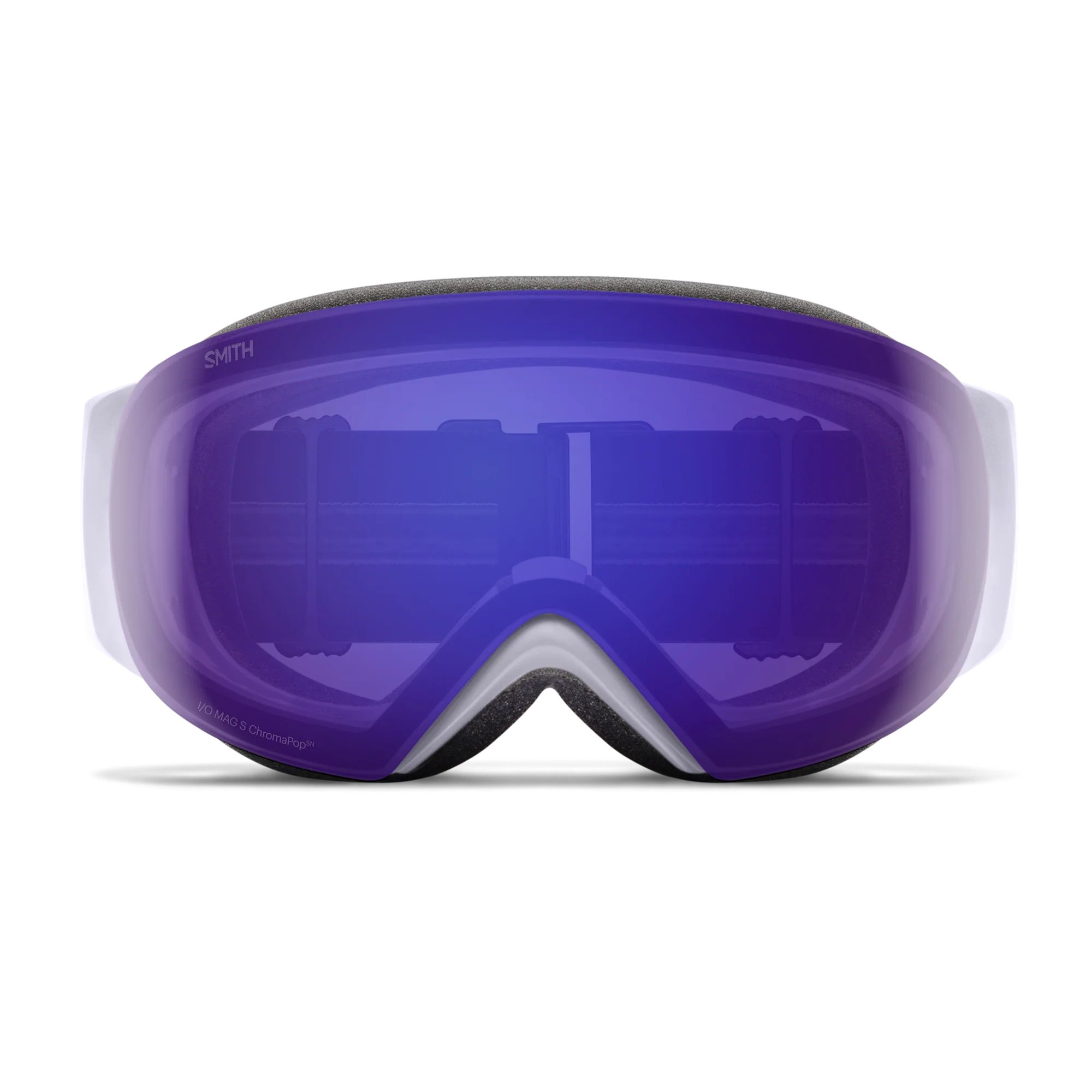 Smith I/O MAG S Women's Ski & Snowboard Goggles - Lunar Fog with Violet Mirror Lens Front_Flat