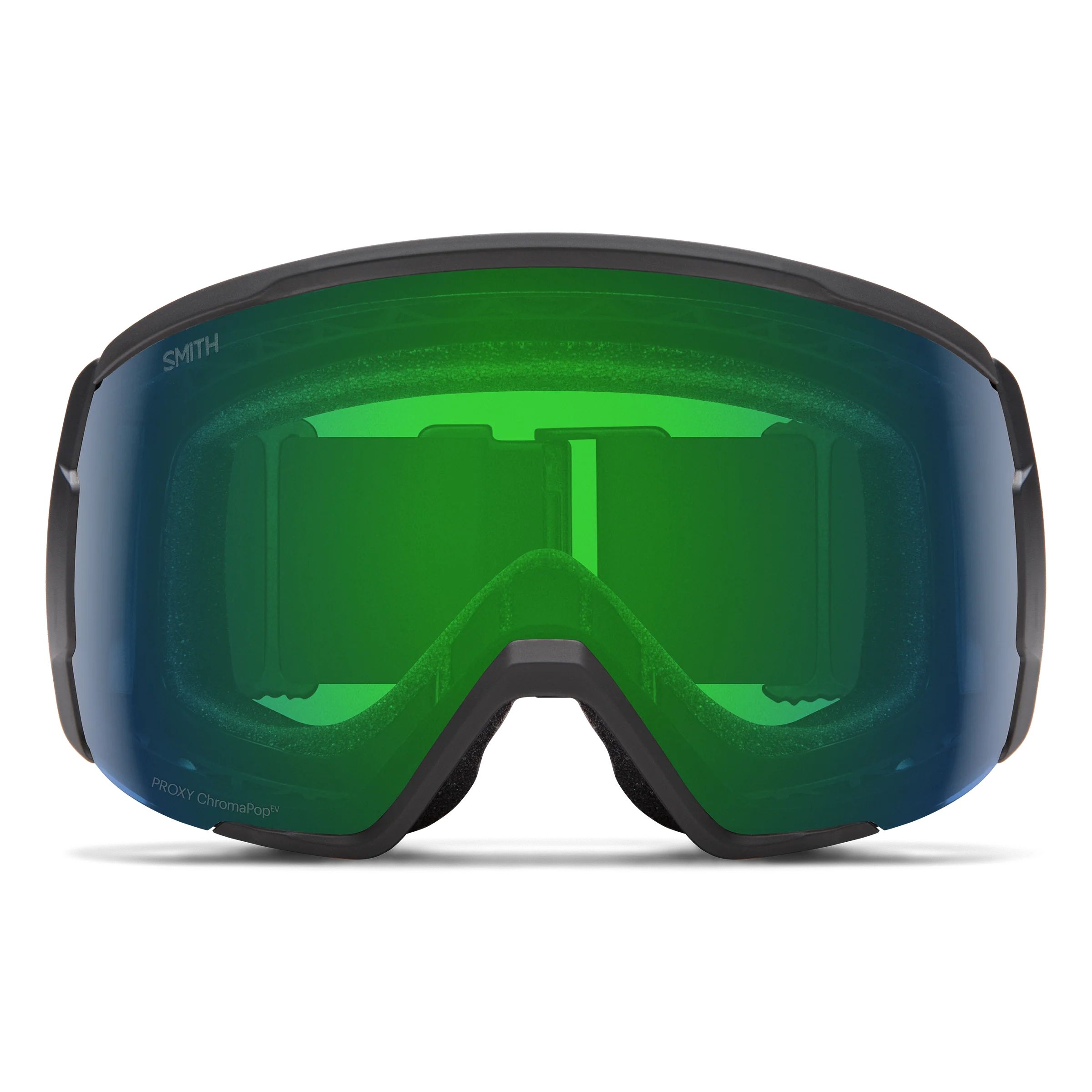 Smith Proxy Ski & Snowboard Goggles - Black with Everyday Green Mirror Lens Front_Flat